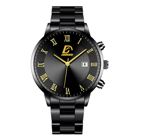 DIJANES Men's Quartz Business Watches Mens Casual Stainless Steel Waterproof Wristwatch Men Watch M4