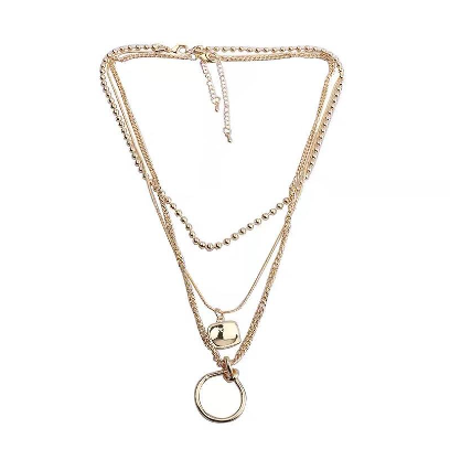 Korean 2in1 trend collarbone Necklace