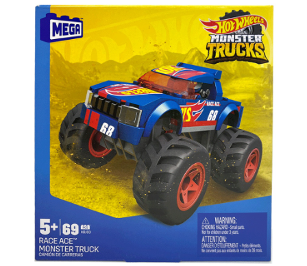Hot Wheels Monster Trucks Mega Construx Race Ace Die-cast Vehicle
