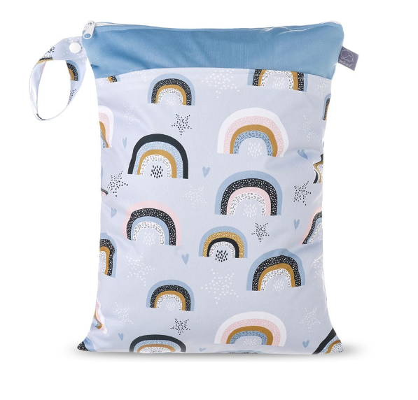 Reusable Waterproof Dry Double Pocket Cloth Handle Diaper Wet Bag 5