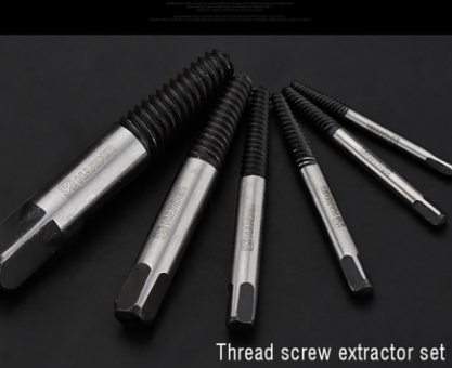 Harden 610555 5 Pcs Coarse Thread Screw Extractor Set (Professional) 5Pcs Cr-Mo Steel