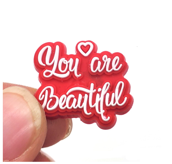 Color Motivational Phrases Crocs Charms Pins Words Jibbitz Charm for Woman Clog Shoes Accessories Decoration 02