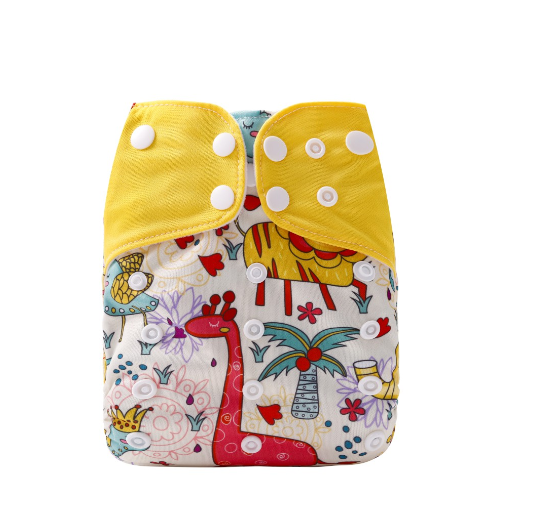 Reusable Waterproof Diaper With Single Size Print D22