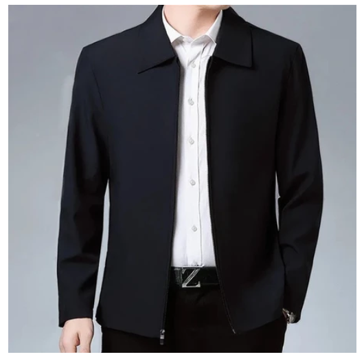 Bomber Jacket for Men with Zipper and Pockets Polo Neck Windbreaker Korean Motorcycle Jackets