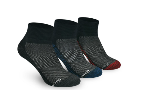 Biofresh Men’s Antimicrobial Odor Free Cotton Ankle Thick Sports Socks