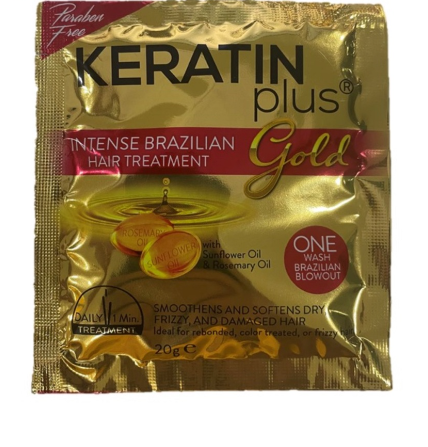 Keratin Plus Gold Intense Brazilian Hair Treatment 20g