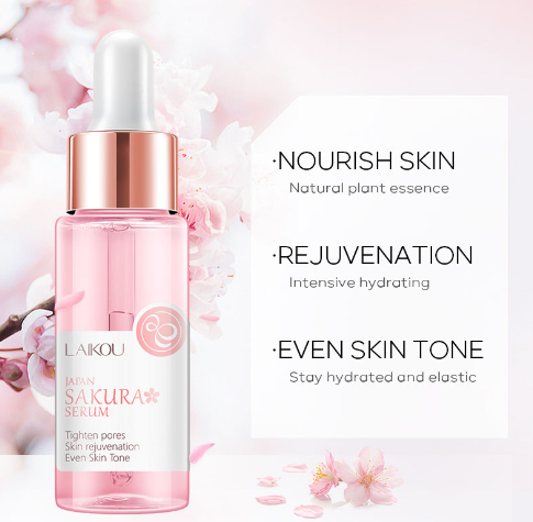 LAIKOU FDA Japan Sakura Serum Remove Wrinkles Spots Cherry Blossoms Facial Essence 30ML