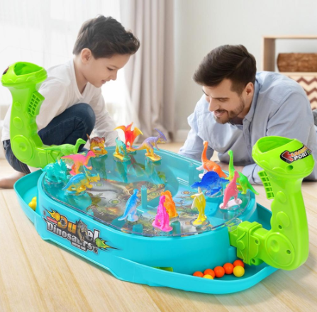 Little Buddy Toy Dinosaur Catapult Battle Desktop Kids Puzzle Game Dinosaur Set Tyrannosaurus rex Simulation Gift Parent-Child
