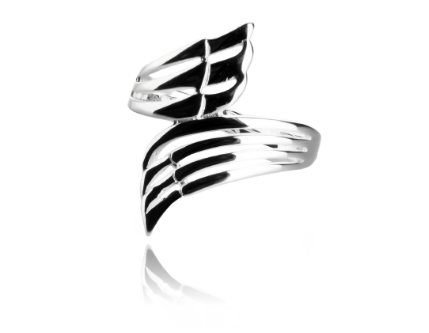 Unisilver 925 Plain Silver Wings Ring