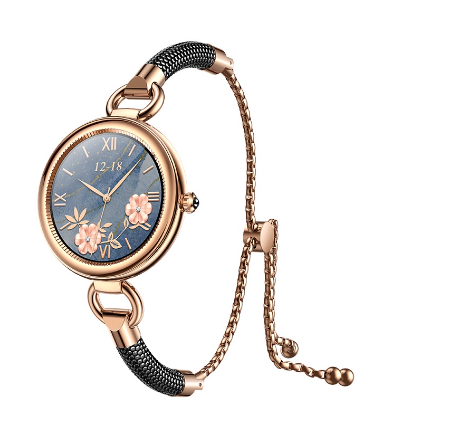 FILIEKEU Fashion Smart Watch Women Multifunction Goddess Exclusive Trendy Diamond Bracelet  BLACK ROSEGOLD