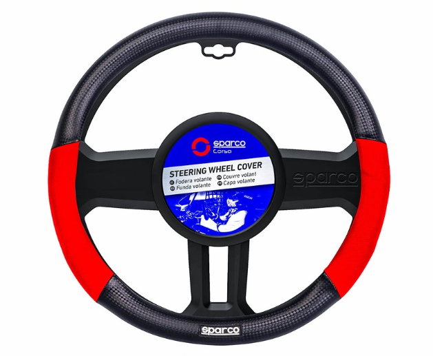 Sparco Corsa Steering Wheel Cover SPS121RD (Black With Red) Universal Fit