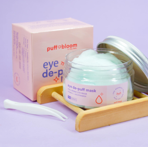 Puff and Bloom Eye De-Puff Mask Hyaluronic Eye Mask Eyebags Remover Whitening