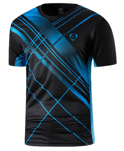 jeansian 1pc Men's Sporty Slim Fit Short Sleeve T-Shirt For Tennis, Golf, Bowling, Badminton, Running, Quick-Drying Shirt LSL133