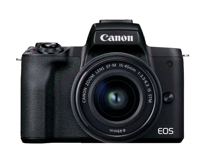 Canon EOS M50 Mark II Mirrorless Digital Camera with 15-45mm Lens Cage Kit Black