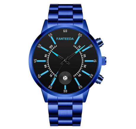 2020 new color scale calendar quartz watch alloy steel band men's watch fashion fashion business large plate Watch M6