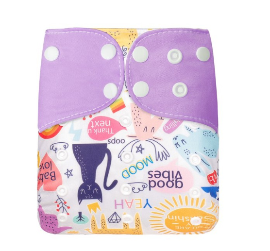 Ready Stocks Waterproof Reusable Digital Printed One Size Pocket Cloth Diaper CD22