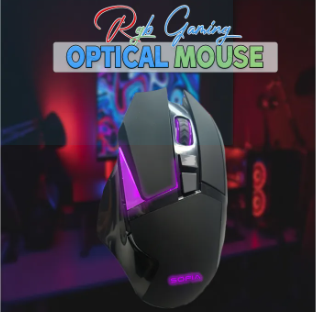 SOFIA GAMING OPTICAL MOUSE USB Wired RGB Gaming Mice 2K DPI Control Optical Control, 6 Programmable Buttons for PC