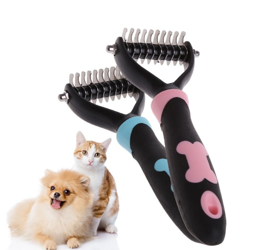 TechTrance Pet Hair and Fur Demmating Brush Comb Tool for Cats and Dogs HT-01