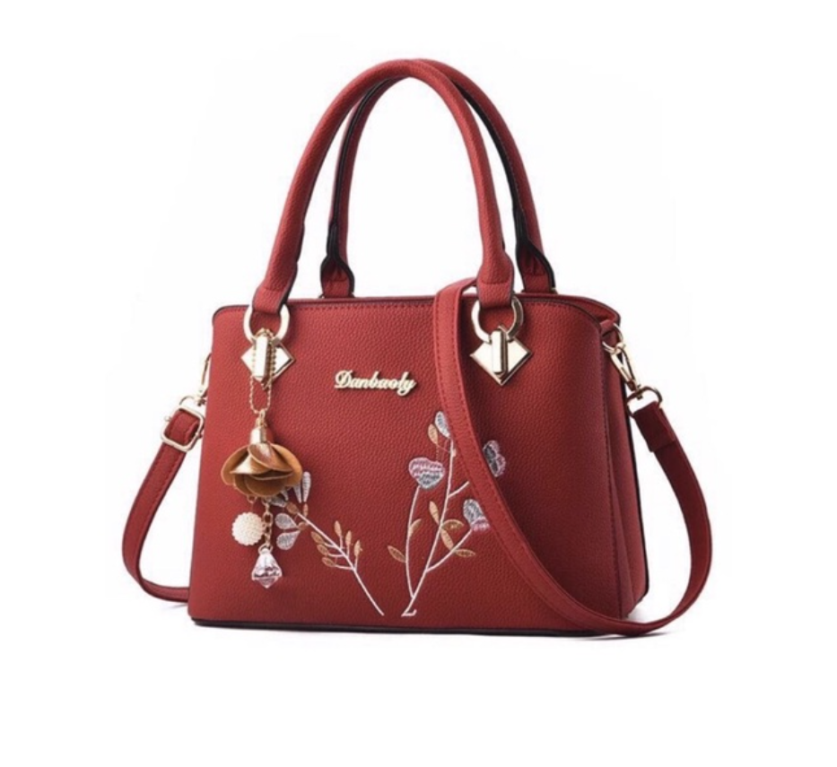 Embroidered handbag lady bag