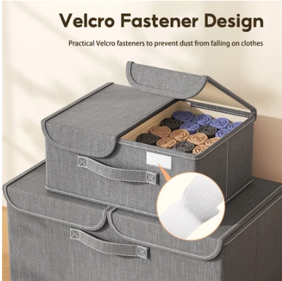 Rules Folding Clothes Storage Box Stackable Closet Clothing Organizer Dust proof Organization Boxes