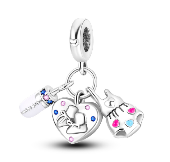 S925 Silver Charm Gorgeous Firework Beads Suitable For Pandora Bracelet Necklace Exquisite Bricolage Jewelry d19