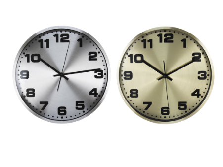 At Home Deluxe Elvine Silent Nordic Metal Wall Clock 12“ Inches Easy Read Analog For Home Office