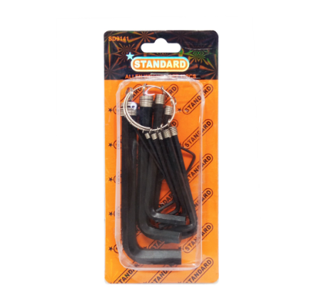 Standard Allen Wrench S 11pcs Set Long Arm Heat treatment Hex Tools (SD9141)