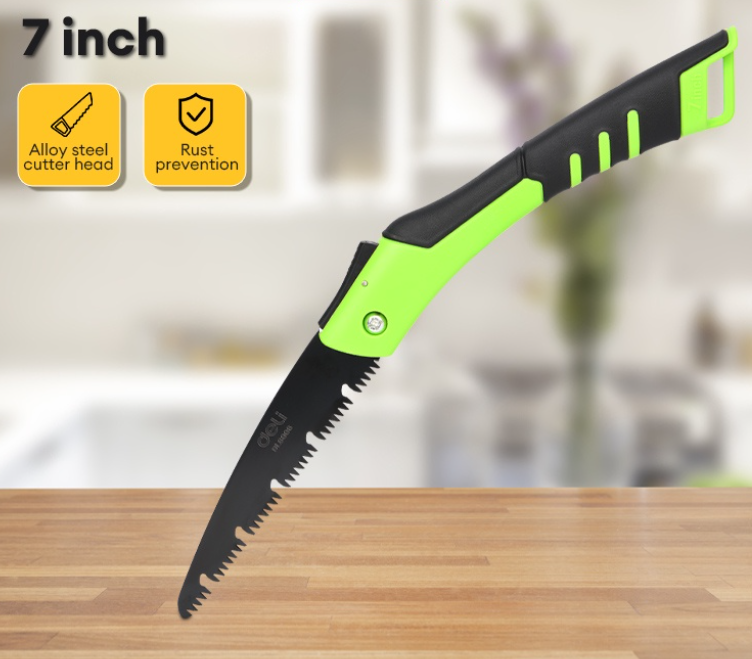 Deli 7Inch Multipurpose Folding Saw Hand Pruning Saw Fast Cut