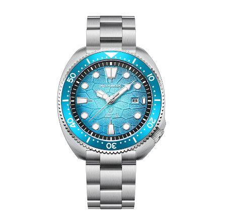 FOXBOX Watch For Men Fashion Business Waterproof Date Quartz Sports Stainless Wrist watch BLUE