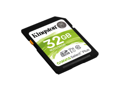 Kingston Canvas Select Plus SD Card 32GB for HD 1080p and 4K Video Cameras