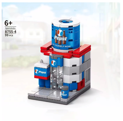 City Series 6 IN 1 SWAT Engineering Vehicle Educational Toy Model Block Toys Boy Children's Day Gift B42