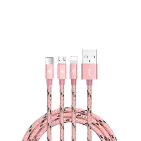 Yoobao YB-453 3-in-1 Nylon Charging Cable