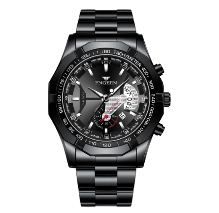 FNGEEN S001 Men's Quartz Watch ALL BLACK