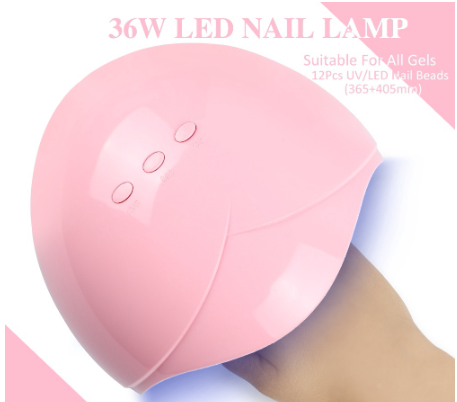 36W UV LED Nail Dryer Lamp For Curing Nail Polish 60s/90s/120s Timer Quick Dry Portable Machine
