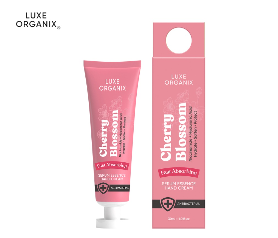 LUXE ORGANIX Cherry Blossom Serum Essence Hand Cream 30ML