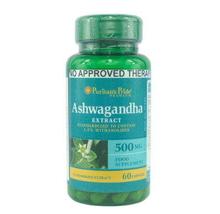 Puritans Pride Ashwagandha Extract 60 Capsules 500MG