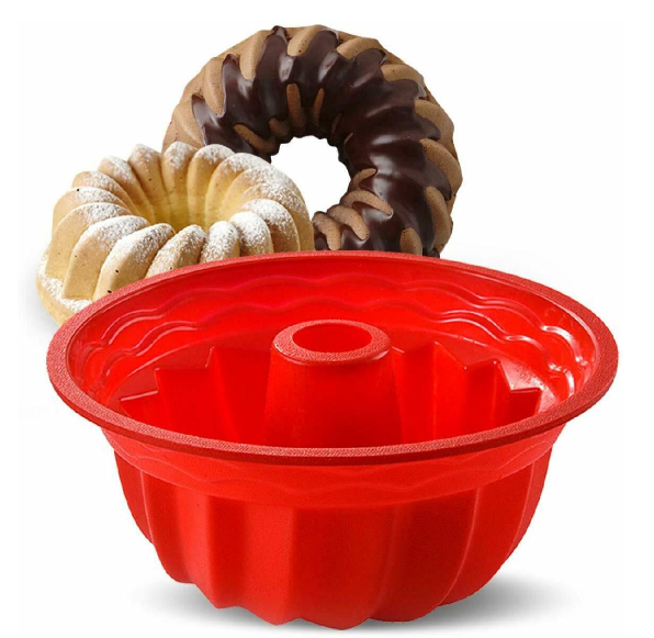 9" Silicone Hollow Spiral Non-stick Cake Muffin Pan Mould Bakeware Baking Tray