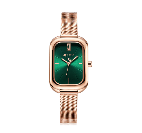 JULIUS Mesh Strap Small Square Fashion Simple Women's Watch JA-1281 2