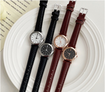 Korean women's watch simple ladies watch retro student watch quartz belt couple watch