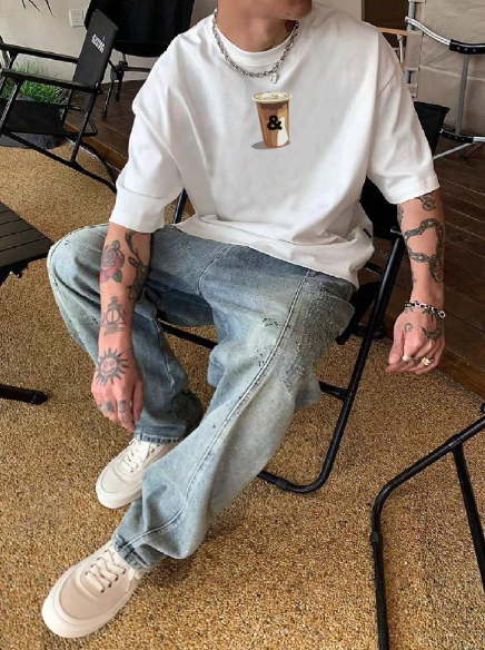 Men's Solid Color Short Sleeve T-Shirt, Spring/Summer New Arrival, Loose-Fit Cotton Tee With Half Sleeves