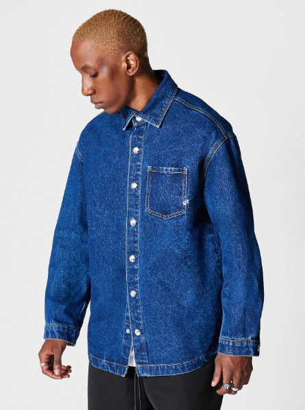 SUMWON Oversized Fit Denim Shirt