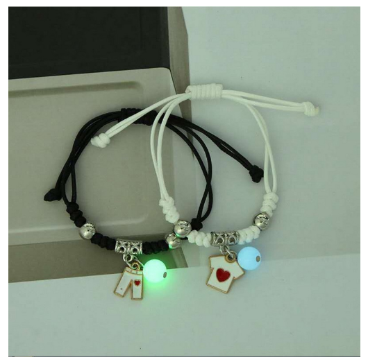 2Pcs Glow in the Dark Luminous Bracelet For Women Adjustable Fashion Women Men Couple Bracelet Best Friends Bracelets B44