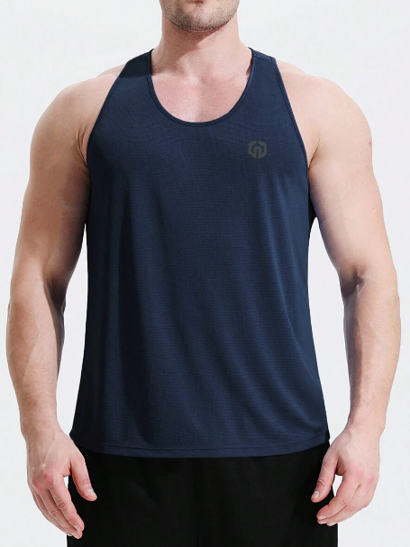 Men's Sleeveless Sports T-Shirt, Quick Drying Breathable Tank TopFor Running Training Marathon Gym Clothes Men