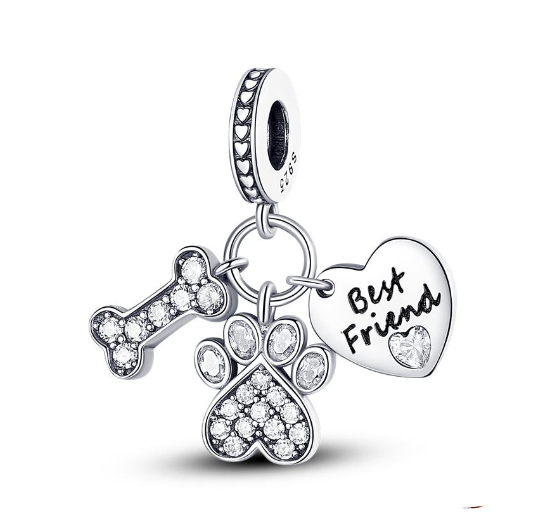 Genuine 925 Silver Little Boy Fox Rose Pyramid Mummy Charms Fit Original Charm Bracelets Diy Moon Cat Schnauzer Pendant For Jewelry S20