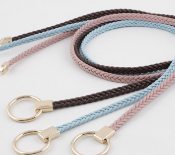 Women Braided Decorative Thin Belt Dress Coat Fashion Belt