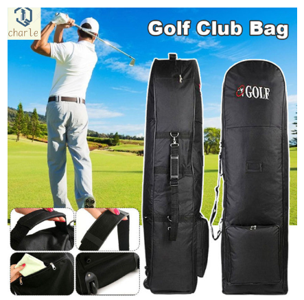 Golf Travel Bag With Wheels 600D Heavy Duty Fabric Golf Travel Case Universal Size For Airlines