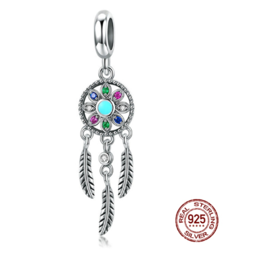 925 Silver Trinkets Balloon Charms Beads for Bracelet Pan Security Chain d01