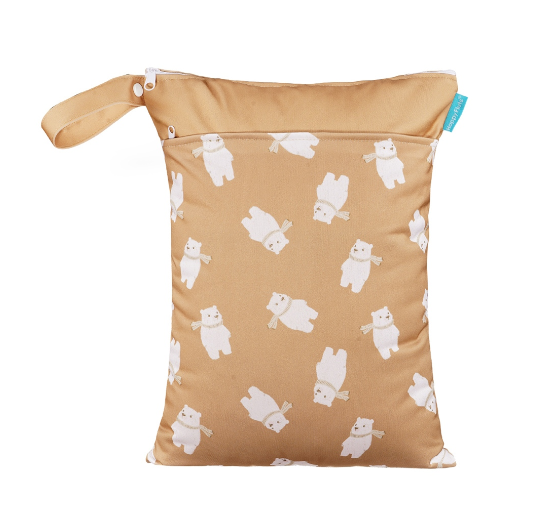 Happyflute Wetbag For Baby Diapers Nappies Waterproof Reusable Diaper Bag With Two Zipper 30cmx40cm C4
