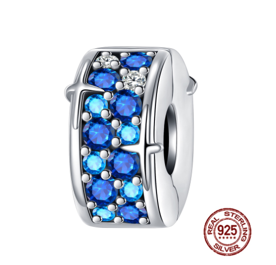 Fit Original Pandora Bracelet Beads Pendant 925 Sterling Silver Love Positioning Buckle Series Colorful Women Jewelry DIY Gift S014