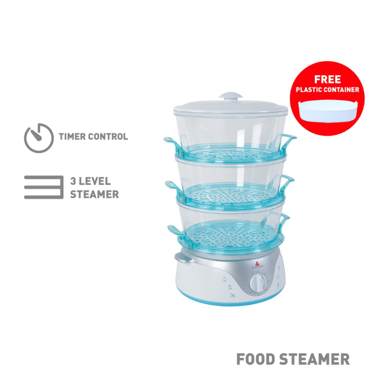 Hanabishi Food Steamer HFS45 with FREE plastic container